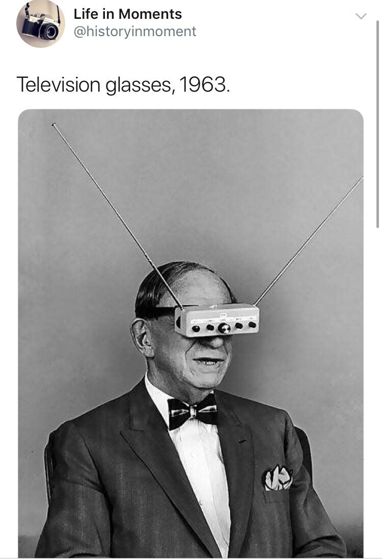 person life moments historyinmoment television glasses 1963