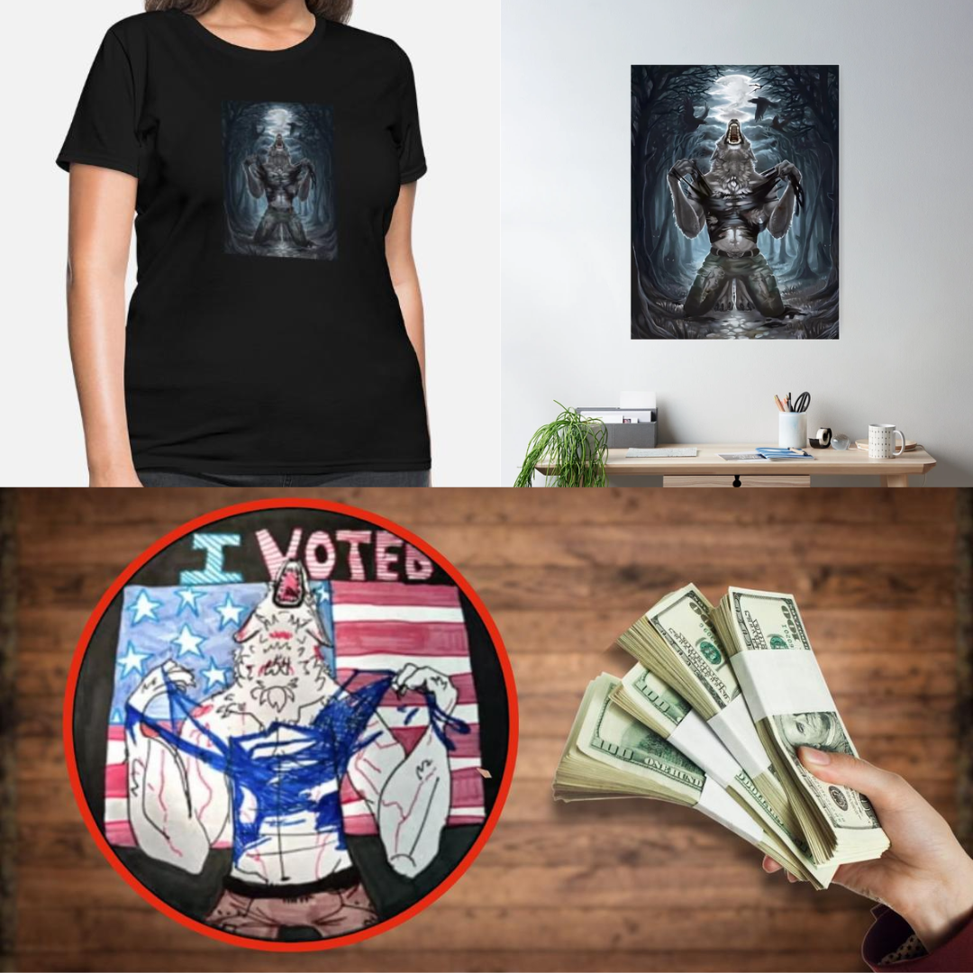 How Wolf Ripping Shirt Memes was used in design
