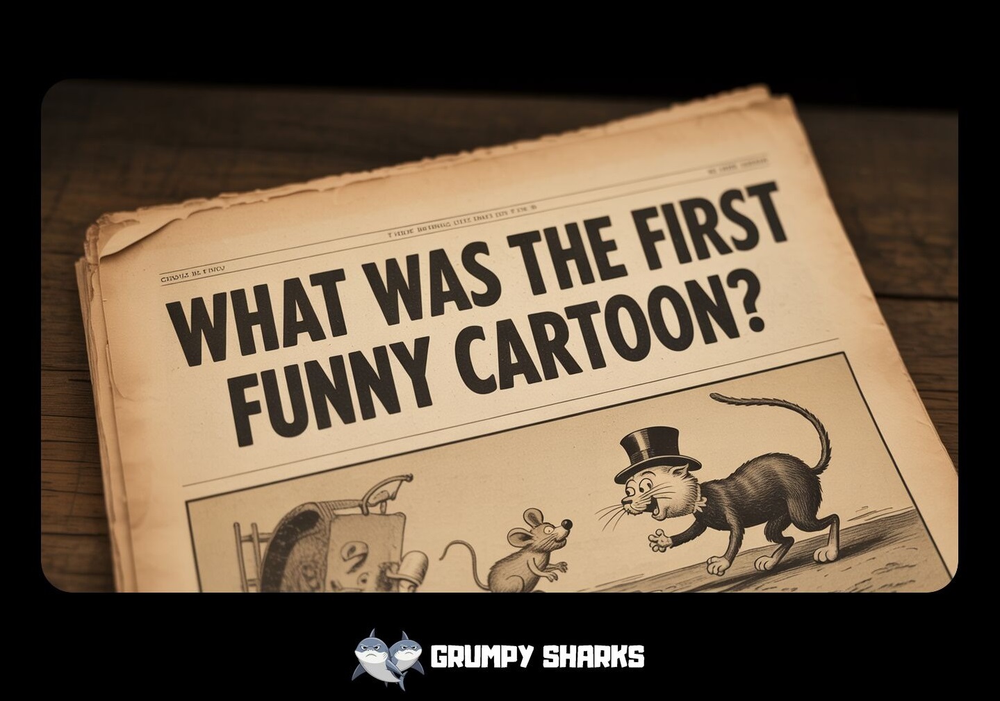 What was the first funny cartoon
