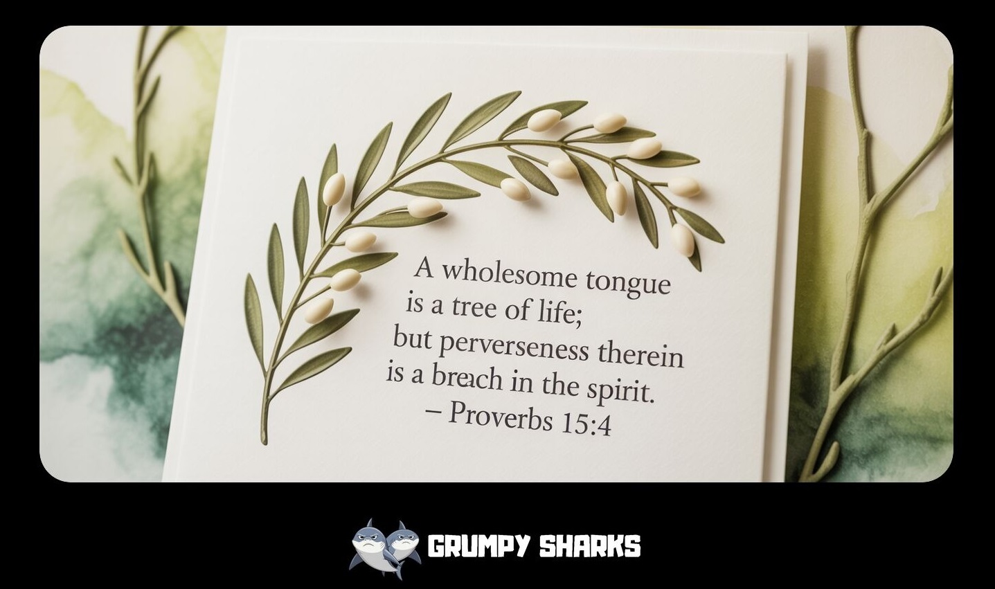 What Does "A Wholesome Tongue Is a Tree of Life" Mean?