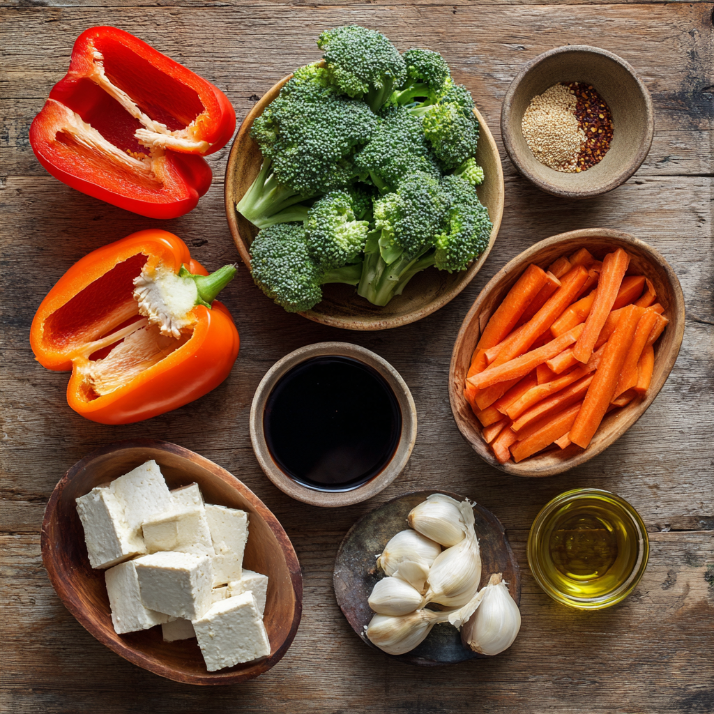 Vegetable Stir-Fry with Tofu or Chicken Ingredients Notes