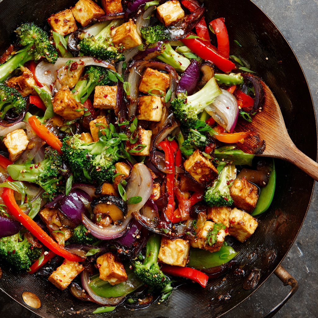 Vegetable Stir-Fry with Tofu or Chicken