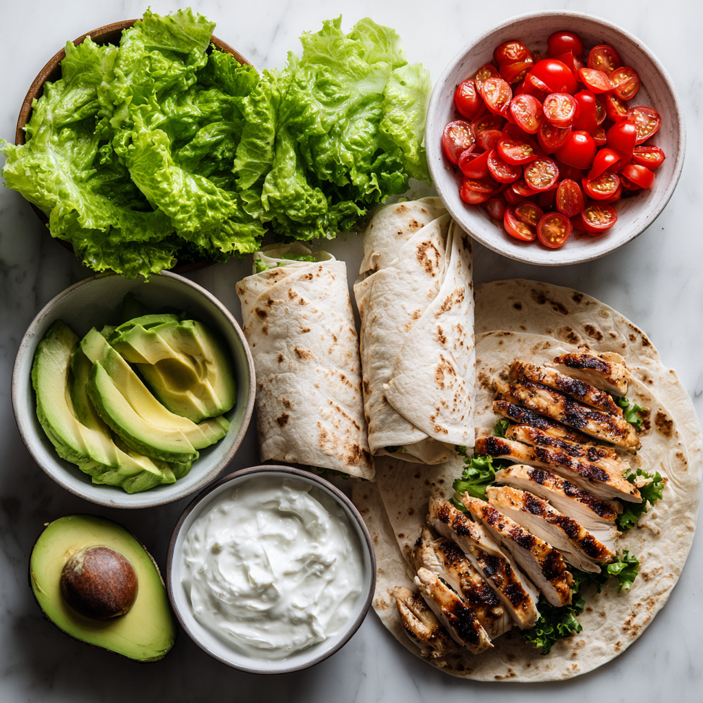 Chicken and Avocado Wraps Ingredients Notes