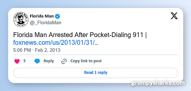 Origin of the Florida Man Meme